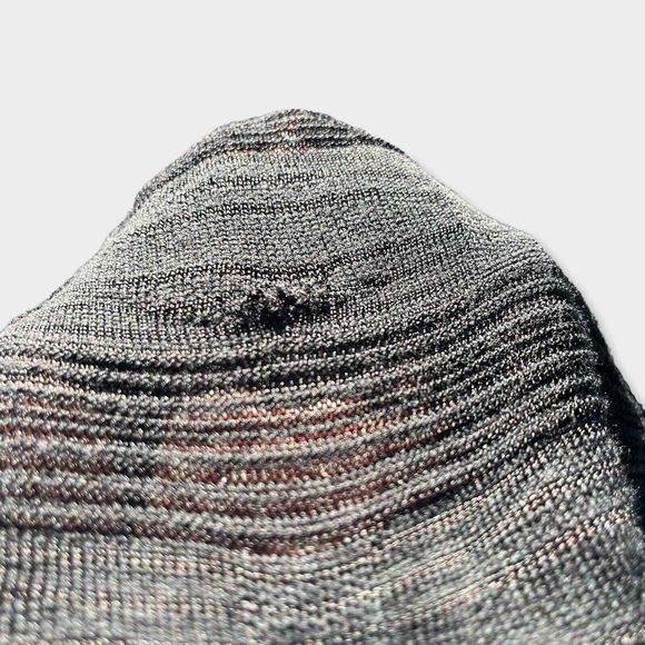 2000s Missoni Merino Wool Knit Dress 40 Black Bell Sleeve Knee Length Witchy Y2K - Picture 7 of 8